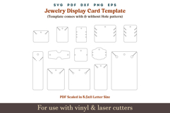 Jewelry display card Template, Necklace display Svg Pdf Pattern, Bracelet Card holder Template, Jewelry Holder Cricut glowforge cut files