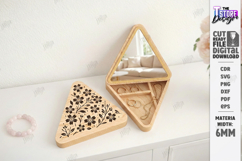 Jewelry Box with Mirror Laser Cut | Floral Jewelry Organizer Product Image 1