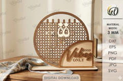 3D Jewelry Display Stand Laser Cut. Jewelry Organizer SVG Product Image 1