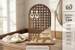 3D Jewelry Display Stand Laser Cut. Jewelry Organizer SVG Product Image 1