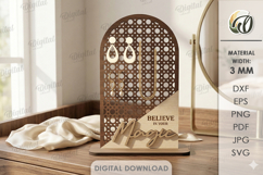 3D Jewelry Stands Bundle Laser Cut. Jewelry Organizer SVG Product Image 7