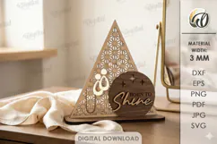 3D Jewelry Display Stand Laser Cut. Jewelry Organizer SVG Product Image 1