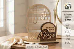 3D Jewelry Display Stand Laser Cut. Jewelry Organizer SVG Product Image 1