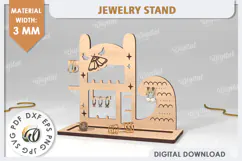 Jewelry Organizer Laser Cut. 3D Jewelry Stand SVG Product Image 1