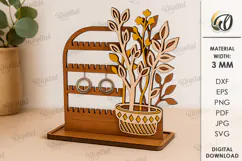 Jewelry Stand Laser Cut. Jewelry Organizer SVG Product Image 1