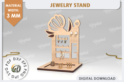 Jewelry Organizer Laser Cut. 3D Jewelry Stand SVG Product Image 1