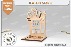 Jewelry Organizer Laser Cut. 3D Jewelry Stand SVG Product Image 1