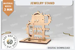 Jewelry Organizer Laser Cut. 3D Jewelry Stand SVG Product Image 1