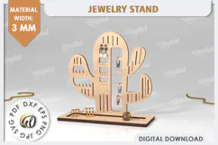 Jewelry Organizer Laser Cut. 3D Jewelry Stand SVG Product Image 1