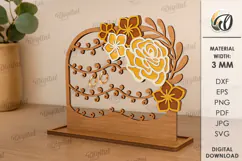 Jewelry Stand Laser Cut. Jewelry Organizer SVG Product Image 1