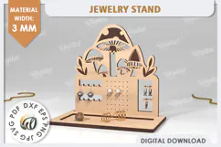 Jewelry Organizer Laser Cut. 3D Jewelry Stand SVG Product Image 1