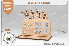 Jewelry Organizer Laser Cut. 3D Jewelry Stand SVG Product Image 1