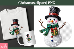 Gem Christmas Clipart Jeweled Snowman sublimation Product Image 1