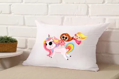 cute girls with a unicorn png cute commercial illustrati Product Image 3