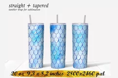 Glitter Mermaid tumbler,20 oz skinny tumbler sublimation Product Image 1