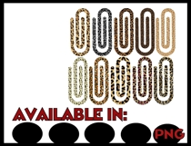 Planner paper clips leopard scrapbook junk journal png clip Product Image 2