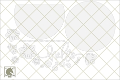 Hello Daffodil Door Hanger SVG | Narcissus Spring Sign SVG Product Image 2