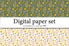 Wildflowers Aesthetics Digital Paper, Meadow Flowers Product Image 5