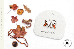 White Duck Stud Earrings Laser Cut SVG Product Image 3