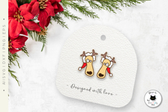 Cute Christmas Stud Earrings Laser Cut SVG Product Image 2