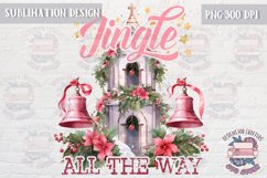 Christmas Sublimation Quote Design PNG Jingle all the way Product Image 1