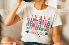 Retro Jingle All the Way Christmas SVG PNG T-shirt Design Product Image 2