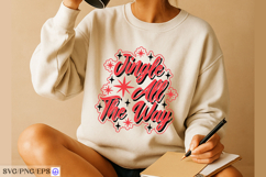 Jingle All the Way Christmas SVG PNG T-shirt Design Product Image 3