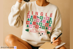 Retro Jingle All the Way Christmas SVG PNG T-shirt Design Product Image 4