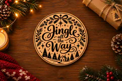 Jingle All the Way Christmas Ornament Laser Cut SVG Product Image 2