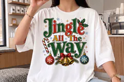 Jingle All The Way Christmas PNG - Holiday Shirt Design Product Image 2