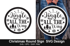 Christmas Round Sign SVG Bundle - Christmas Design Product Image 7