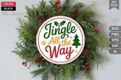 Rustic Christmas Round Sign SVG Bundle | Holiday Decor SVG Product Image 11