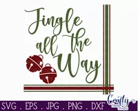 Jingle All The Way Bells Christmas Farmhouse Sign Svg Product Image 2
