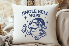 Jingle Bell Hops SVG PNG | Funny Frog Christmas Cut File Product Image 3