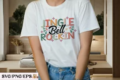 Jingle Bell Rockin Christmas SVG T-shirt Design Product Image 3