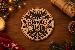 Jingle Bells Christmas Ornament Laser Cut SVG Product Image 2