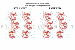 jingle bells christmas skinny tumbler sublimation design for 20oz and 30oz skinny tumbler sublimation wrap