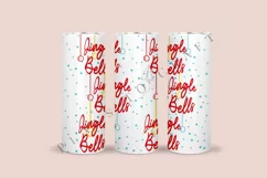 jingle bells christmas skinny tumbler sublimation design for 20oz and 30oz skinny tumbler sublimation wrap