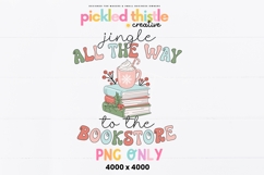 Jingle All the Way Bookstore PNG Sublimation Design Product Image 1