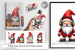 Jingle Hell Gnome Digital Paper Product Image 1