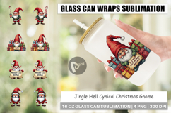 Jingle Hell Gnome Glass Can Product Image 1