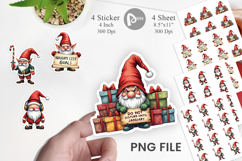 Jingle Hell Gnome Sticker Product Image 1