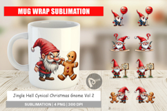 Jingle Hell Gnome Mug Wrap Product Image 1