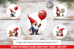 Jingle Hell Gnome Wind Spinner Product Image 1