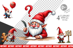 Jingle Hell Gnome Clipart Product Image 1