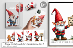 Jingle Hell Gnome Digital Paper Product Image 1