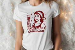 Jingle Juice Enthusiast SVG Funny Retro Christmas Woman PNG Product Image 2
