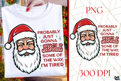 Sleepy Santa PNG | Jingle Some Of The Way | Christmas PNG Product Image 1