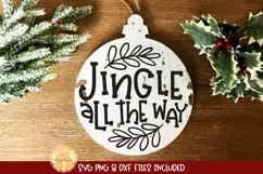 Jingle All The Way | Christmas Ornament SVG for Rounds Product Image 1