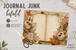 Autumn Chai Journal Junk Bifold Vintage autumn scrapbook Product Image 1